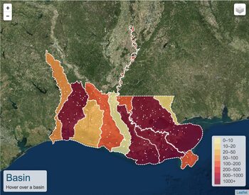 Environmental Geospatial Information Systems Development for the Louisiana Department of Wildlife and Fisheries (LDWF)
